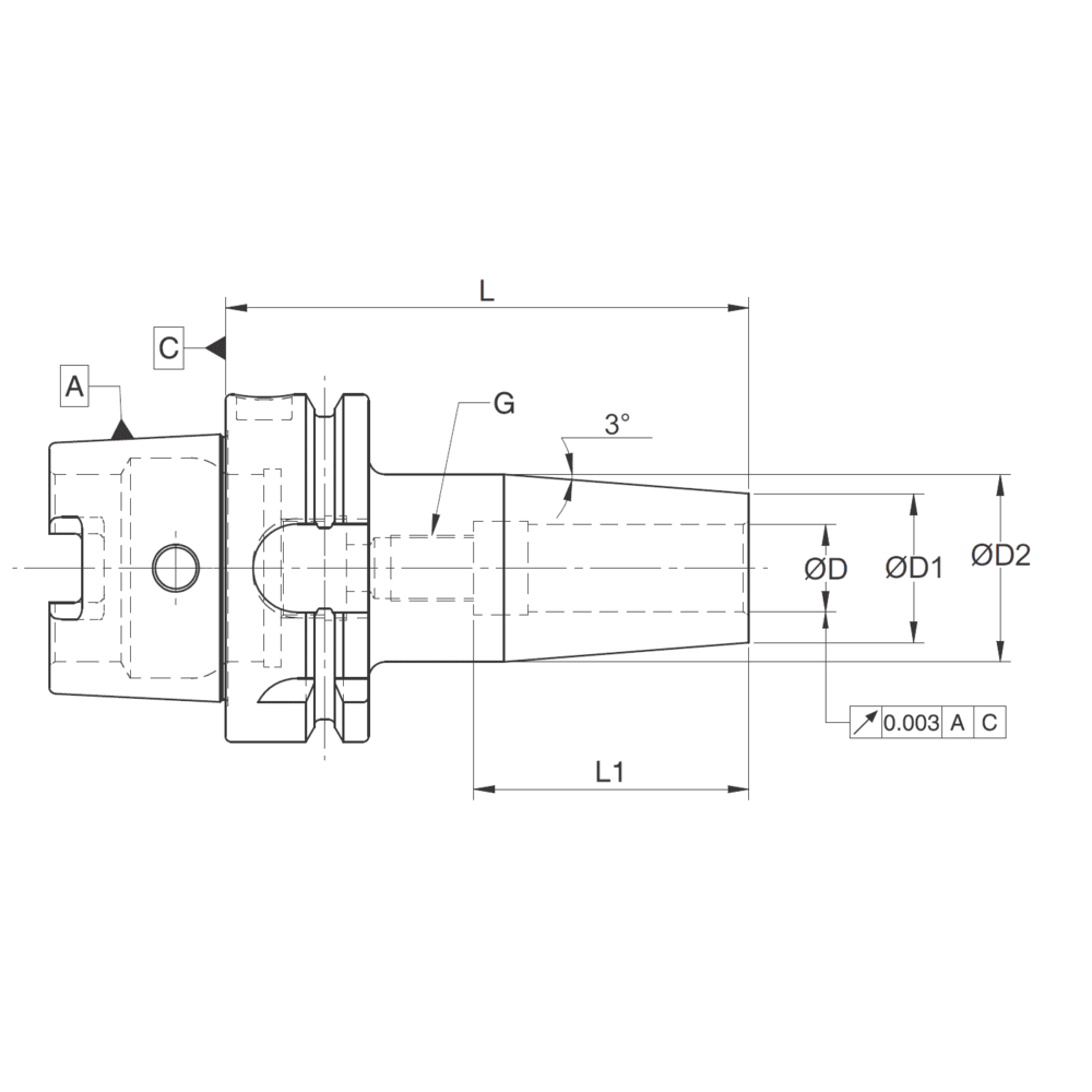 HSK63A AccuGrip™ Shrink Fit Slim Line Holders - Image 2