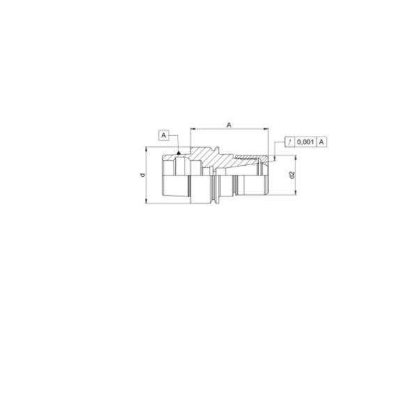 CentroGrip® HSK-E25 Line Drawing